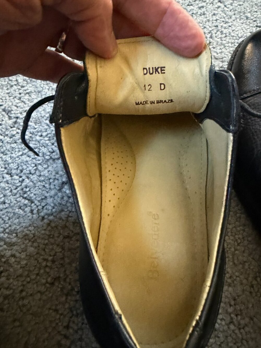 Studio Belvedere Duke Black Leather Cap Toe Oxfords Mens Dress Shoes Size 12 D - Picture 12 of 13